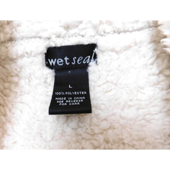 Woman's Vest Wet Seal Faux Shearling Short Gray Faux Suede Fabric  Sz. L - Picture 4 of 6